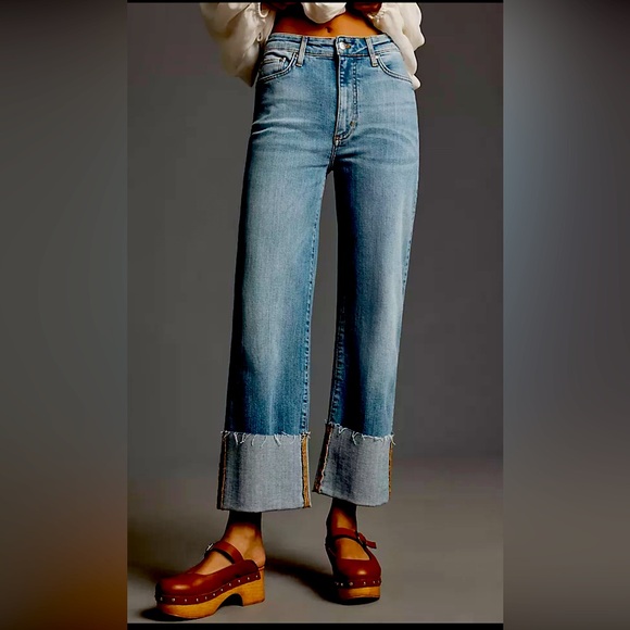 Pilcro and the Letterpress Denim - Pilcro Anthropologie The Scotie Cuffed High Rised Jeans 28